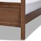 Baxton Studio Natasha Grey Upholstered and Walnut Wood Queen Size Platform Bed 165-10716 - alternate 4